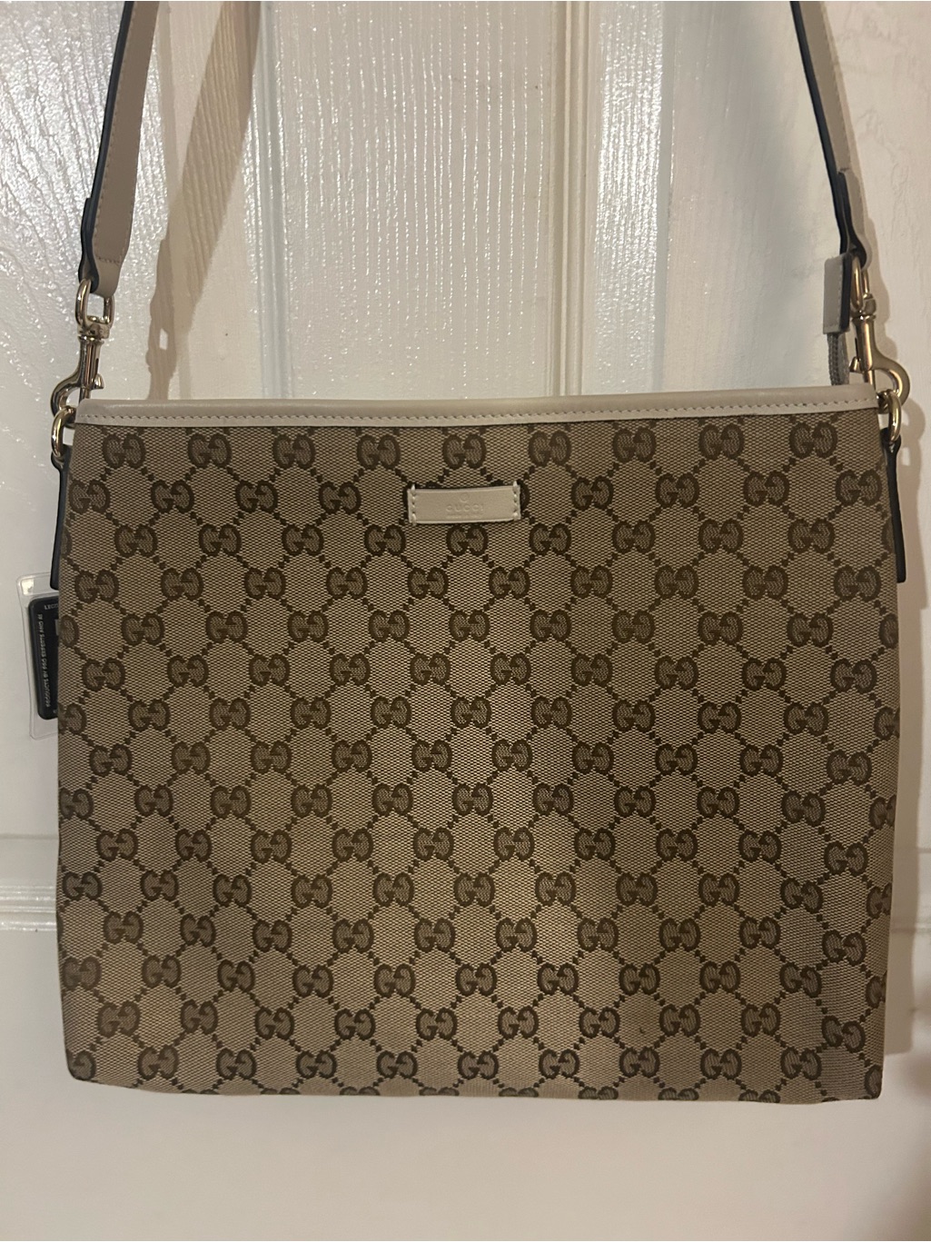 Gucci Beige Brown Gg Supreme Shoulder Bag